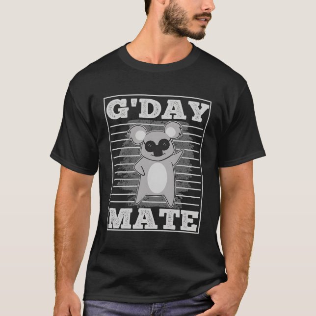 Camiseta Koala G'Day Mate Gday Australiano Aussie (Anverso)