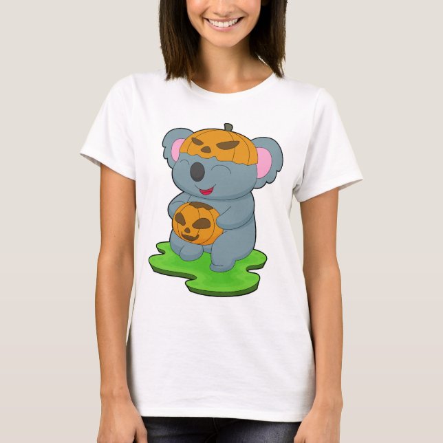 Camiseta Koala Halloween Pumpkin (Anverso)