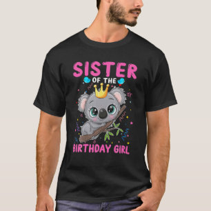 Camiseta Koala Hermana Del Chica De Cumpleaños Koala Tema F