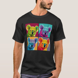 Camiseta Koala Ilustracion Pop Colorful Animal Women