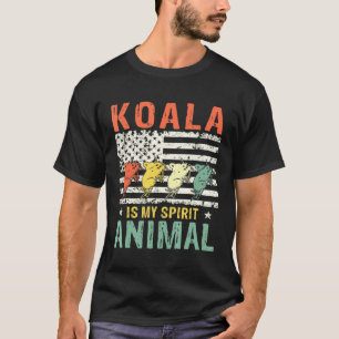 Camiseta Koala Is My Spirit Animal  American Flag Graphic