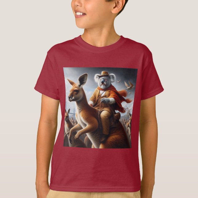 Camiseta Koala Kangaroo Rider (Anverso)