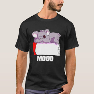 Camiseta Koala Lazy Mood Low Battery Sleepy Mood Sarcástico