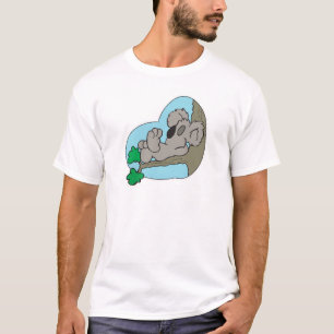 Camiseta koala lindo durmiendo en una rama de árbol