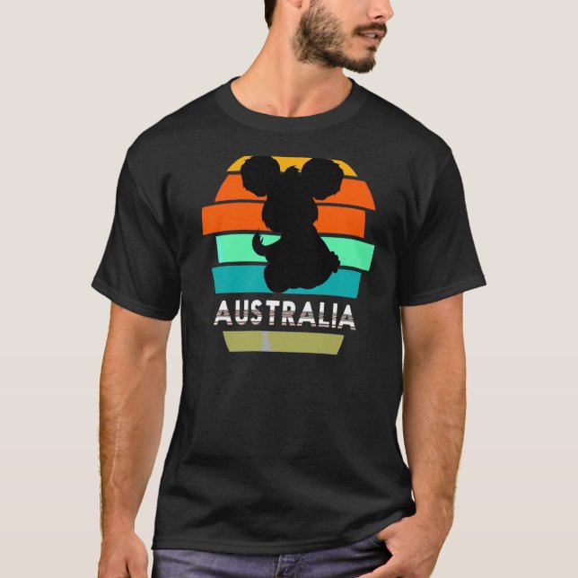 Camiseta Koala lleva el retro de animales del zoológico aus (Anverso)