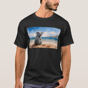 Camiseta Koala mirando el océano