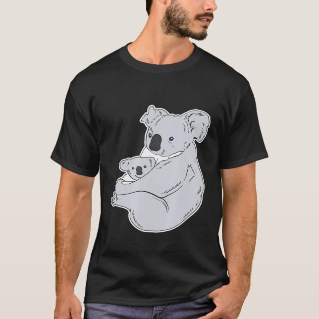 Camiseta Koala Osa A La Madre Y Al Niño Koala (Anverso)