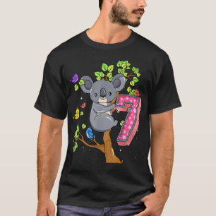 Camiseta Koala Oso 7 Chica de cumpleaños 7 años Cumpleaños 