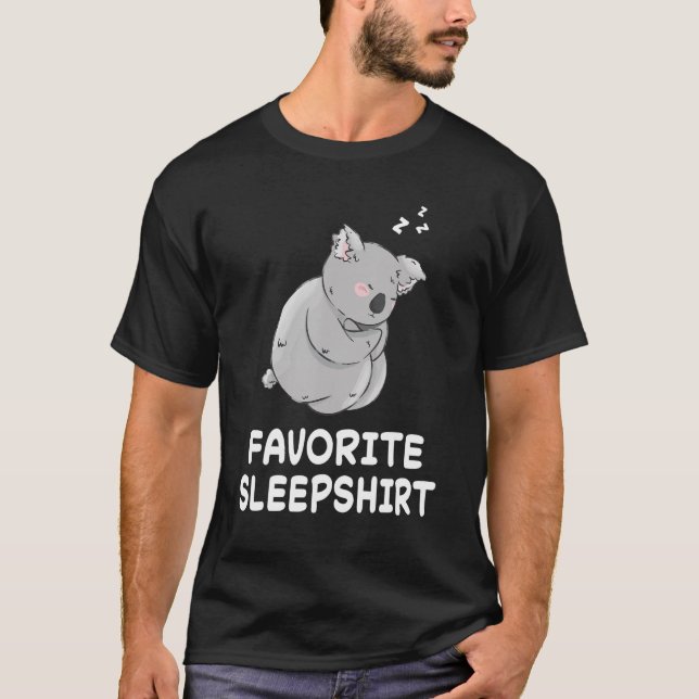 Camiseta Koala Oso Koalas Nap Dormir Pajama Noche (Anverso)