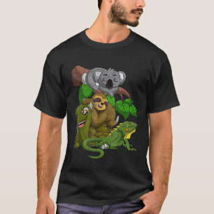 Camiseta Koala Perezoso Tortuga Iguana Equipo De Animales D