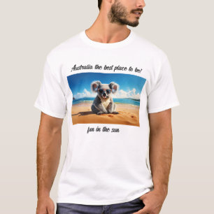Camiseta Koala playa de arena Australia el mejor lugar para