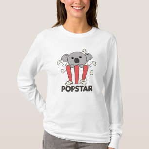 Camiseta Koala Popcorn Time Animales Graciosos En La Comida