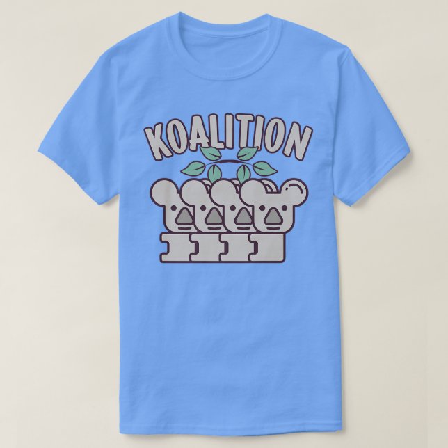 Camiseta Koala Pun  Koalition, Funny Animal Pun  Koala Bear (Diseño del anverso)