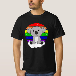 Camiseta Koala Purpurina arcoiris Kawaii Koalas Coloroso