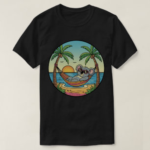 Camiseta Koala relajándose en hamaca de playa - Vacaciones