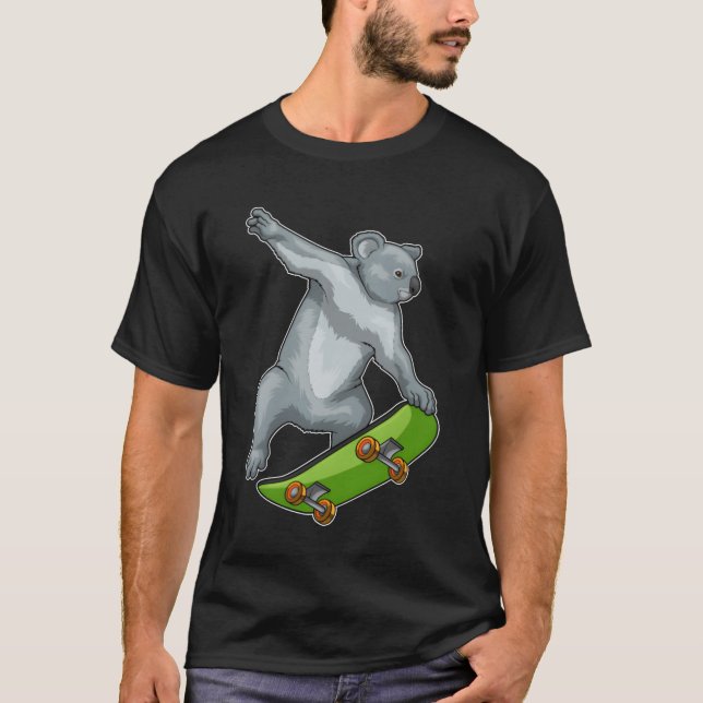 Camiseta Koala Skater Skateboard Sports girl (Anverso)