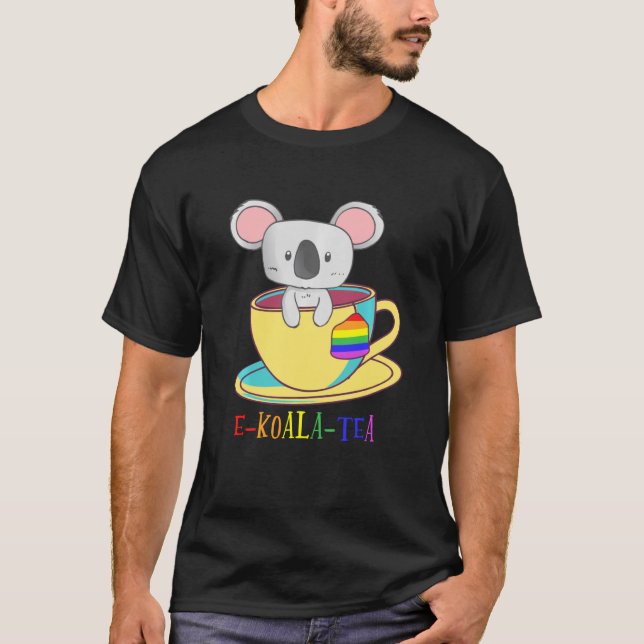 Camiseta Koala Tea Equality Lgbtq Rainbow Queer Lesbian Lov (Anverso)