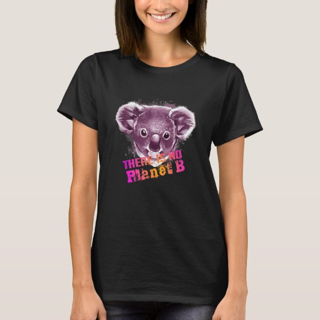 Camiseta KOALA THERE IS NO PLANET B  Climate Change is real (Anverso)