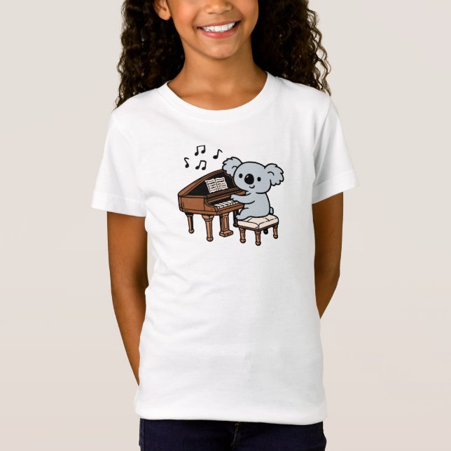 Camiseta Koala Tocando Piano (Anverso)