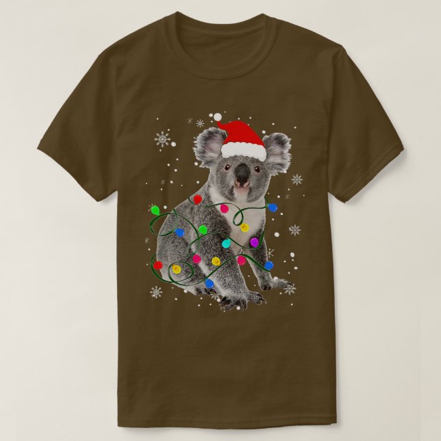 Camiseta Koala With Christmas Lights Christmas Animals Koal (Diseño del anverso)