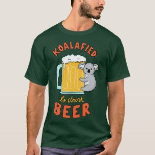 Camiseta Koalafied beber cerveza