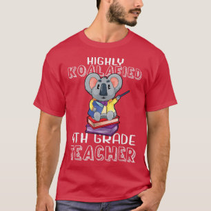 Camiseta Koalafied Maestra de 4º Grado de vuelta a la escue