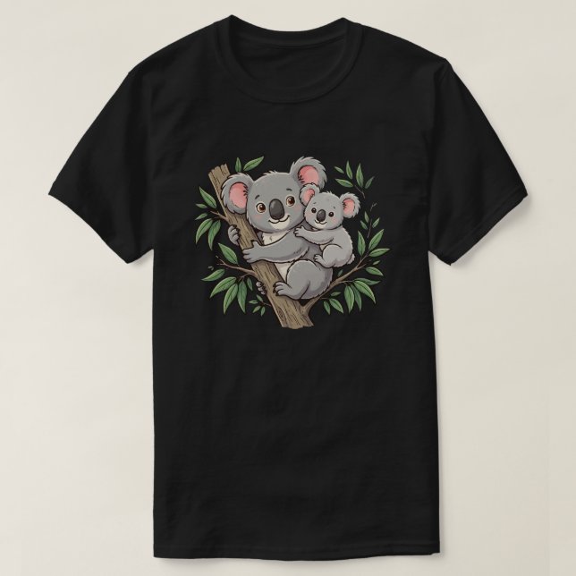 Camiseta Koalas kawaii madre e hijo (Diseño del anverso)