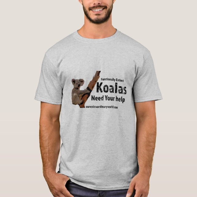 Camiseta Koalas Necesita su ayuda (Anverso)