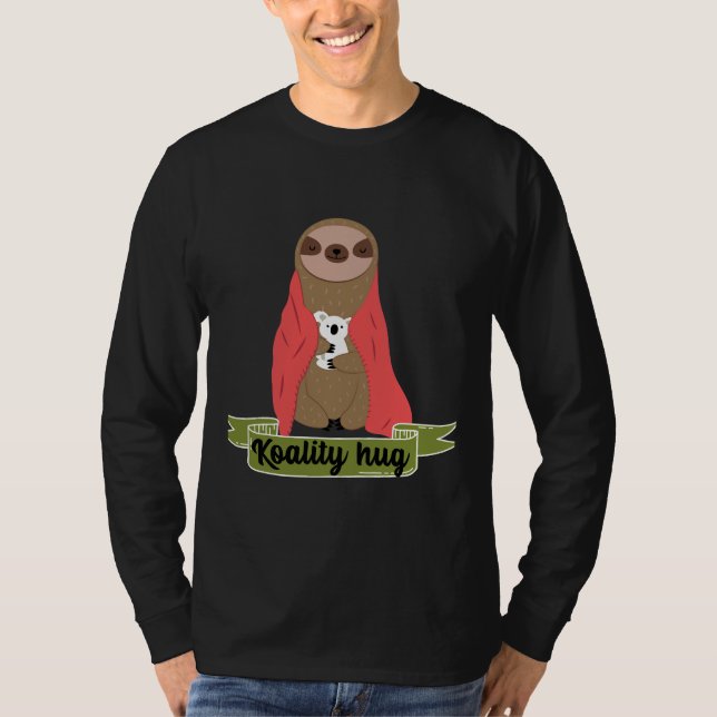 Camiseta Koality Hug Cute Koala Y Slog Hug Con Bla Cálida (Anverso)