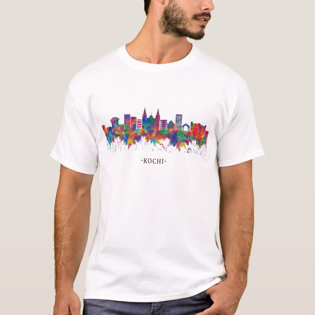 Camiseta Kochi India Skyline (Anverso)