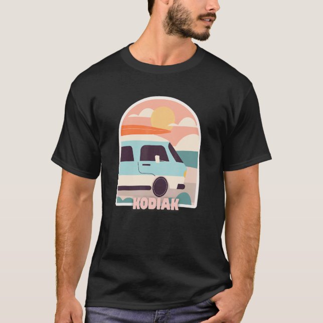 Camiseta Kodiak Beach Retro Pastel Colores Sun & Surfing Va (Anverso)