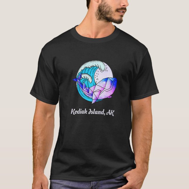 Camiseta Kodiak Island Ak Paint Japonés Orca Geométrica Kil (Anverso)