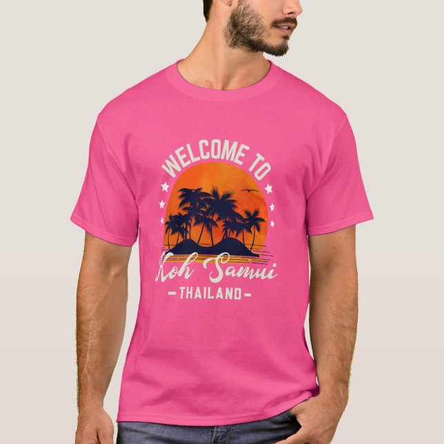 Camiseta Koh Samui Tailandia Sunset Beach Palm Trees Paradi (Anverso)