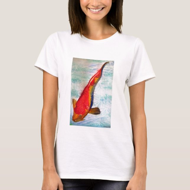 Camiseta Kohaku Koi arte acuático japonés de peces (Anverso)