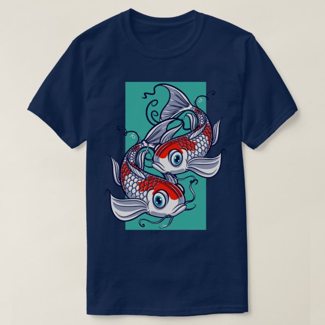 Camiseta Kohaku Koi Fish Lover YinYang Gift 1 (Diseño del anverso)