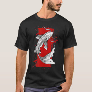 Camiseta Koi asiático retro pescado japonés tradicional