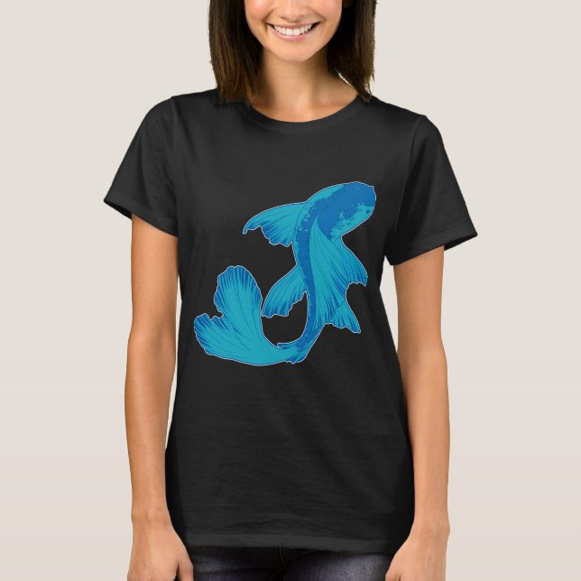 Camiseta Koi Azul (Anverso)