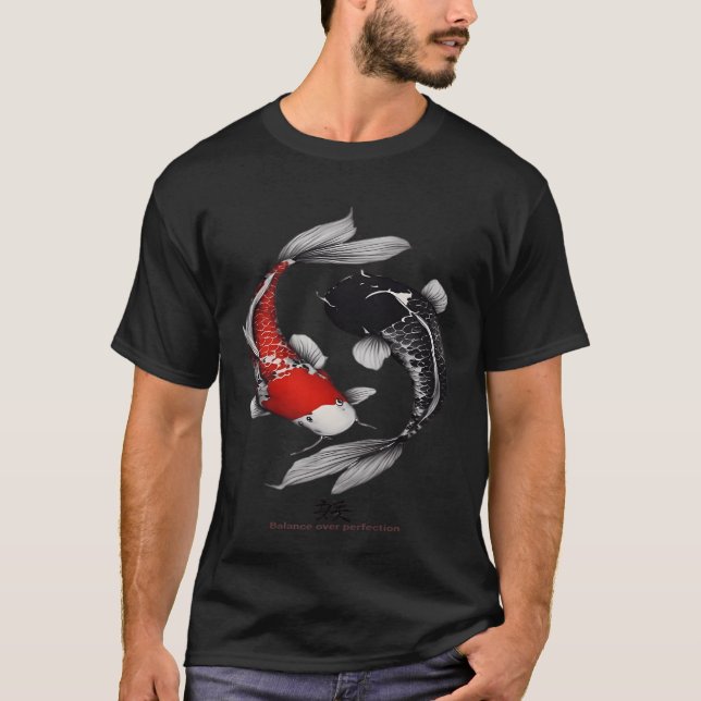 Camiseta Koi Clásico Yin-Yang (Anverso)