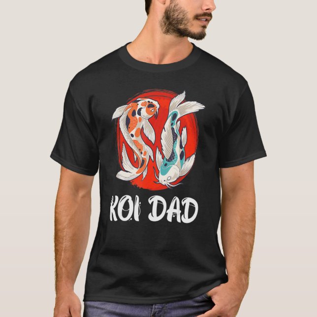 Camiseta Koi Dad Koi Pond Fish Pond (Anverso)