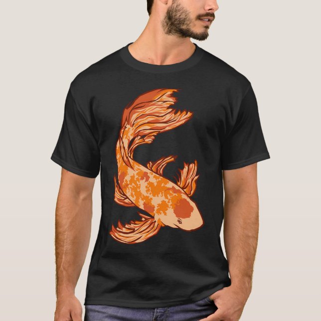 Camiseta Koi de llamas (Anverso)