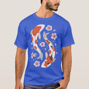 Camiseta Koi Fish And Flowers Sea Ocean Japan Flow