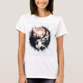 Camiseta Koi Fish and Temple Yin Yang