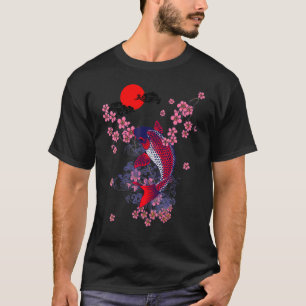 Camiseta Koi Fish Coi Carp Nishikigoi Fish Cherry japonés