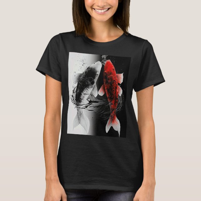 Camiseta Koi Fish, estético de Samurai japonés (Anverso)