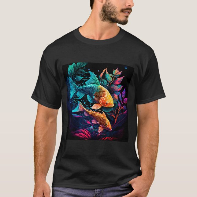 Camiseta Koi Fish, estético de Samurai japonés 4 (Anverso)