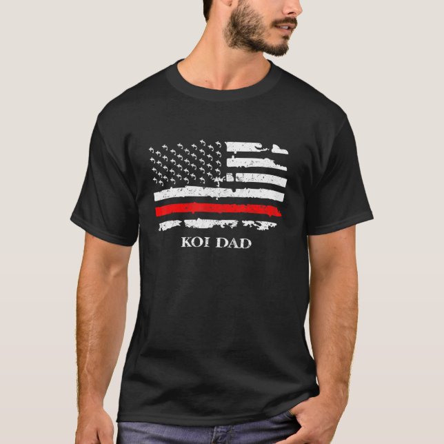Camiseta Koi Fish Estilo Japonés Pescado De Carpa Papá (Anverso)