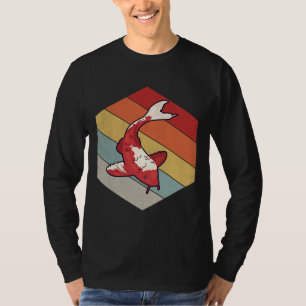 Camiseta Koi Fish Geometric Vintage Retro Fish Tank