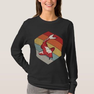 Camiseta Koi Fish Geometric Vintage Retro Fish Tank