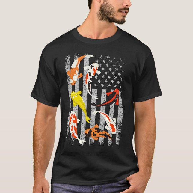 Camiseta Koi Fish Japón Koi Carp Koi Pond American (Anverso)
