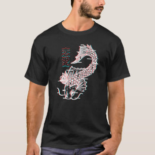 Camiseta Koi Fish japonés estético de vaporwave
